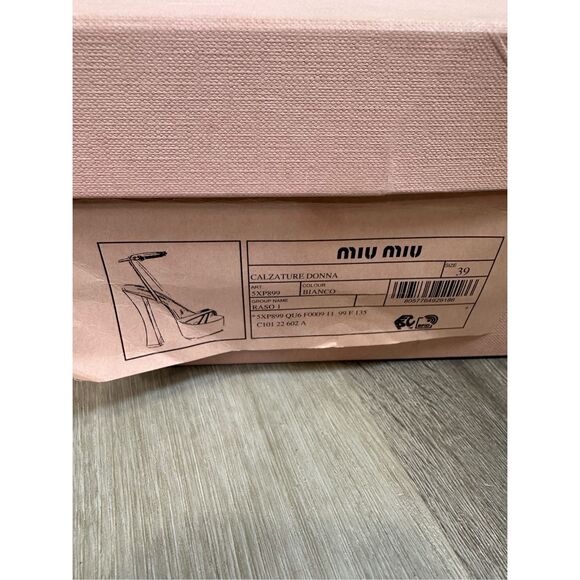Miu Miu Block Heel Platform Sandals Size 39 (9) $1220 - Picture 13 of 16